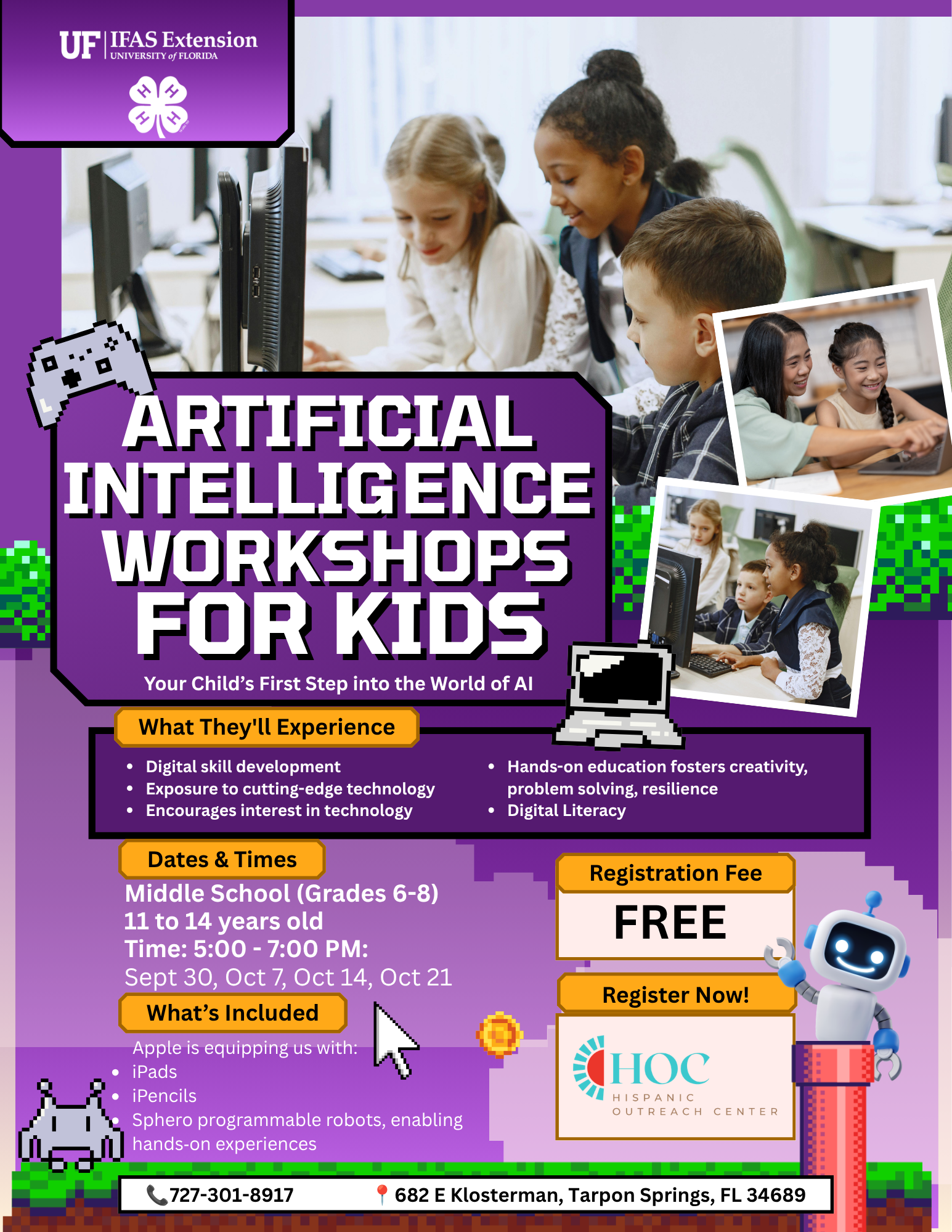 🤖💻 Artificial Intelligence Workshops for Kids